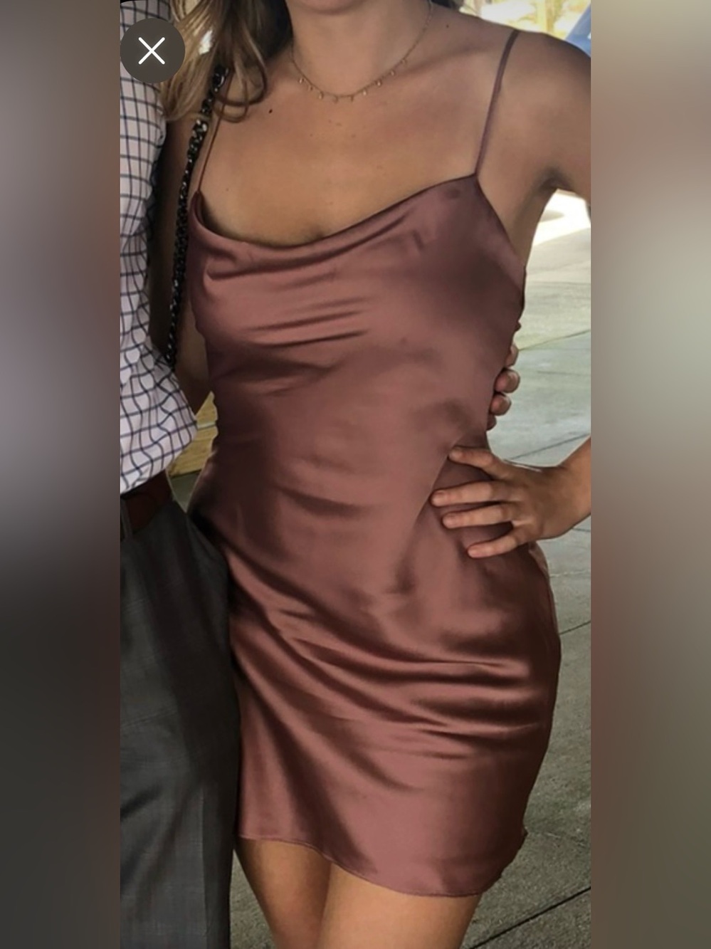 Abercrombie & Fitch Pink Satin Strapless Slip Dress